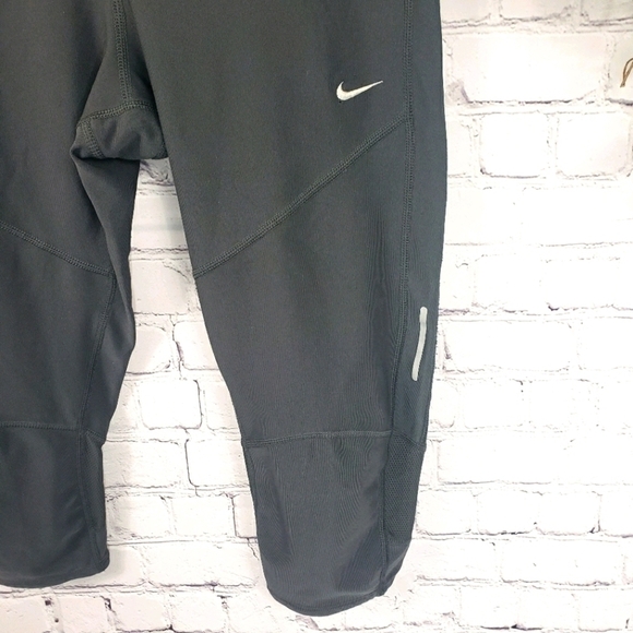 NIKE DRI-FIT Running Capris Gray Size M - Picture 7 of 12
